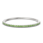 14ct White Gold Round Embrace Lab Diamond Openable Bangle Bracelet (5 Ct. Tw.) front image