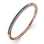 14ct Rose Gold Round Embrace Lab Diamond Openable Bangle Bracelet (1 Ct. Tw.) right