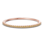 14ct Rose Gold Round Embrace Lab Diamond Openable Bangle Bracelet (1 Ct. Tw.) front image
