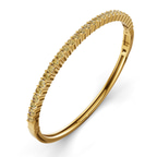14kt Yellow Gold Round Embrace Lab Diamond Openable Bangle Bracelet (1 Ct. Tw.) right