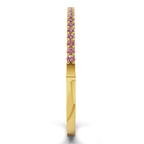 14kt Yellow Gold Round Embrace Lab Diamond Openable Bangle Bracelet (1 Ct. Tw.) left