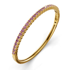 14kt Yellow Gold Round Embrace Lab Diamond Openable Bangle Bracelet (1 Ct. Tw.) right