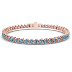 10kt Rose Gold Lilac Pear Lab Diamond Tennis Bracelet (10 Ct. Tw.) front image
