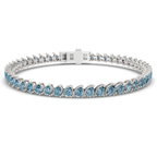 Platinum Lilac Pear Lab Diamond Tennis Bracelet (10 Ct. Tw.) front image