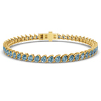 14kt Yellow Gold Lilac Pear Lab Diamond Tennis Bracelet (10 Ct. Tw.) front image