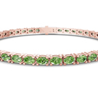 9ct Rose Gold Aldea Oval Lab Diamond Tennis Bracelet (3 Ct. Tw.) side right image one
