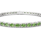 Platinum Aldea Oval Lab Diamond Tennis Bracelet (3 Ct. Tw.) side right image one