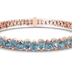 10kt Rose Gold Marion Pear Lab Diamond Tennis Bracelet (10 Ct. Tw.) right