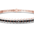 14kt Rose Gold Nemy Half Bezel Round Lab Diamond Tennis Bracelet (2 Ct. Tw.) right