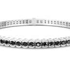14kt White Gold Nemy Half Bezel Round Lab Diamond Tennis Bracelet (2 Ct. Tw.) right