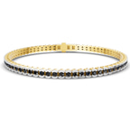 14kt Yellow Gold Nemy Half Bezel Round Lab Diamond Tennis Bracelet (2 Ct. Tw.) front image