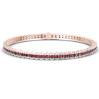 14kt Rose Gold Nemy Half Bezel Round Lab Diamond Tennis Bracelet (2 Ct. Tw.) front image