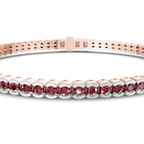 14kt Rose Gold Nemy Half Bezel Round Lab Diamond Tennis Bracelet (2 Ct. Tw.) right