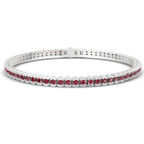 Platinum Nemy Half Bezel Round Lab Diamond Tennis Bracelet (2 Ct. Tw.) front image