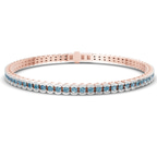 14kt Rose Gold Nemy Half Bezel Round Lab Diamond Tennis Bracelet (2 Ct. Tw.) front image