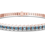 14kt Rose Gold Nemy Half Bezel Round Lab Diamond Tennis Bracelet (2 Ct. Tw.) right