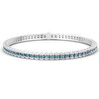 Platinum Nemy Half Bezel Round Lab Diamond Tennis Bracelet (2 Ct. Tw.) front image