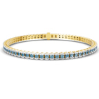 10kt Yellow Gold Nemy Half Bezel Round Lab Diamond Tennis Bracelet (2 Ct. Tw.) front image