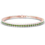 14kt Rose Gold Nemy Half Bezel Round Lab Diamond Tennis Bracelet (2 Ct. Tw.) front image