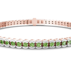 14kt Rose Gold Nemy Half Bezel Round Lab Diamond Tennis Bracelet (2 Ct. Tw.) right