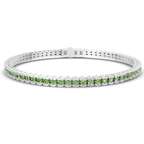 Platinum Nemy Half Bezel Round Lab Diamond Tennis Bracelet (2 Ct. Tw.) front image