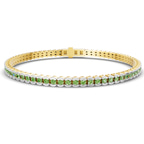 14kt Yellow Gold Nemy Half Bezel Round Lab Diamond Tennis Bracelet (2 Ct. Tw.) front image