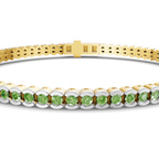 14kt Yellow Gold Nemy Half Bezel Round Lab Diamond Tennis Bracelet (2 Ct. Tw.) right