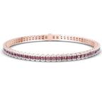 14kt Rose Gold Nemy Half Bezel Round Lab Diamond Tennis Bracelet (2 Ct. Tw.) front image
