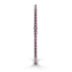 Platinum Nemy Half Bezel Round Lab Diamond Tennis Bracelet (2 Ct. Tw.) left