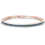 14kt Rose Gold Nemy Half Bezel Round Lab Diamond Tennis Bracelet (2 Ct. Tw.) front image