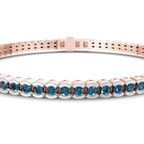 14kt Rose Gold Nemy Half Bezel Round Lab Diamond Tennis Bracelet (2 Ct. Tw.) right