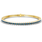 10kt Yellow Gold Nemy Half Bezel Round Lab Diamond Tennis Bracelet (2 Ct. Tw.) front image