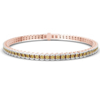 14kt Rose Gold Nemy Half Bezel Round Lab Diamond Tennis Bracelet (2 Ct. Tw.) front image