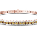 14kt Rose Gold Nemy Half Bezel Round Lab Diamond Tennis Bracelet (2 Ct. Tw.) right