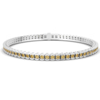 14kt White Gold Nemy Half Bezel Round Lab Diamond Tennis Bracelet (2 Ct. Tw.) front image