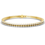 10kt Yellow Gold Nemy Half Bezel Round Lab Diamond Tennis Bracelet (2 Ct. Tw.) front image