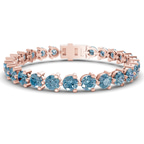 10kt Rose Gold Anahita Round Lab Diamond Tennis Bracelet (2 Ct. Tw.) front image