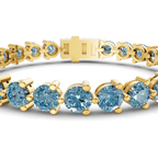 10kt Yellow Gold Anahita Round Lab Diamond Tennis Bracelet (2 Ct. Tw.) right