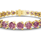 10kt Yellow Gold Anahita Round Lab Diamond Tennis Bracelet (2 Ct. Tw.) right