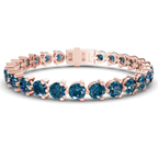 10kt Rose Gold Anahita Round Lab Diamond Tennis Bracelet (2 Ct. Tw.) front image