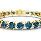 10kt Yellow Gold Anahita Round Lab Diamond Tennis Bracelet (2 Ct. Tw.) right