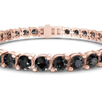 14ct Rose Gold Aelia Round Lab Diamond Tennis Bracelet (2 Ct. Tw.) right