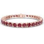 14ct Rose Gold Aelia Round Lab Diamond Tennis Bracelet (2 Ct. Tw.) front image