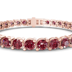 14ct Rose Gold Aelia Round Lab Diamond Tennis Bracelet (2 Ct. Tw.) right