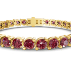14ct Yellow Gold Aelia Round Lab Diamond Tennis Bracelet (2 Ct. Tw.) right