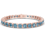 14ct Rose Gold Aelia Round Lab Diamond Tennis Bracelet (2 Ct. Tw.) front image