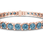 14ct Rose Gold Aelia Round Lab Diamond Tennis Bracelet (2 Ct. Tw.) right