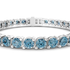 9ct White Gold Aelia Round Lab Diamond Tennis Bracelet (2 Ct. Tw.) right