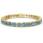 14ct Yellow Gold Aelia Round Lab Diamond Tennis Bracelet (2 Ct. Tw.) front image