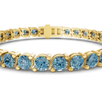14ct Yellow Gold Aelia Round Lab Diamond Tennis Bracelet (2 Ct. Tw.) right
